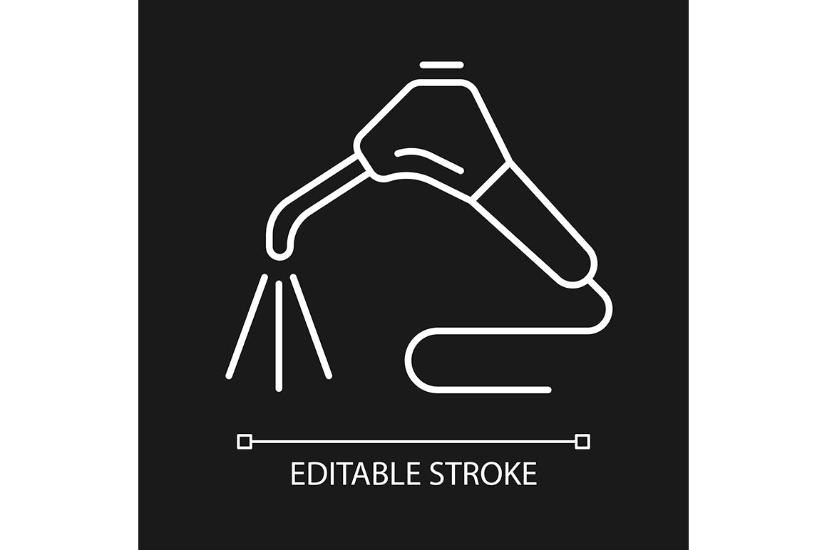 Dentistry tools and materials linear icons set for dark and light mode