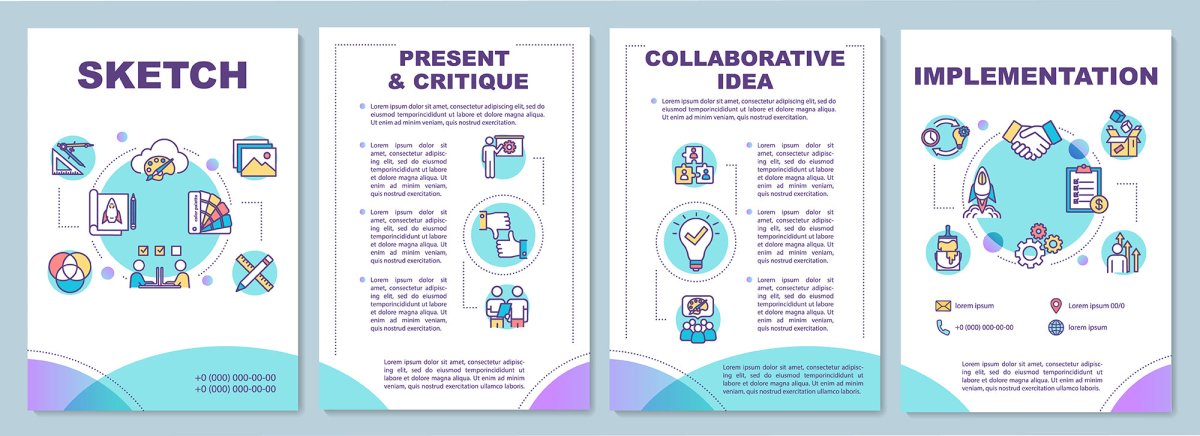 Design studio brochure template bundle