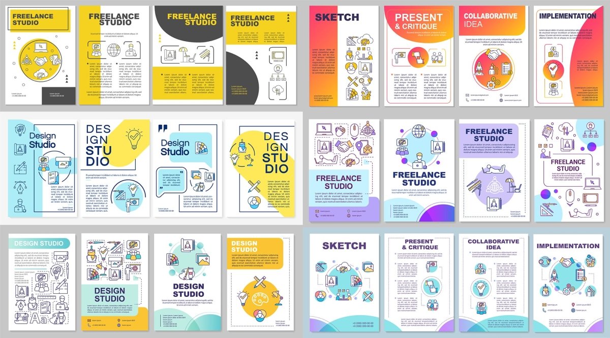 Design studio brochure template bundle