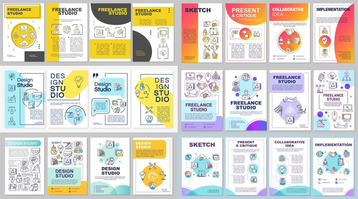 Design studio brochure template bundle