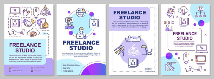 Design studio brochure template bundle