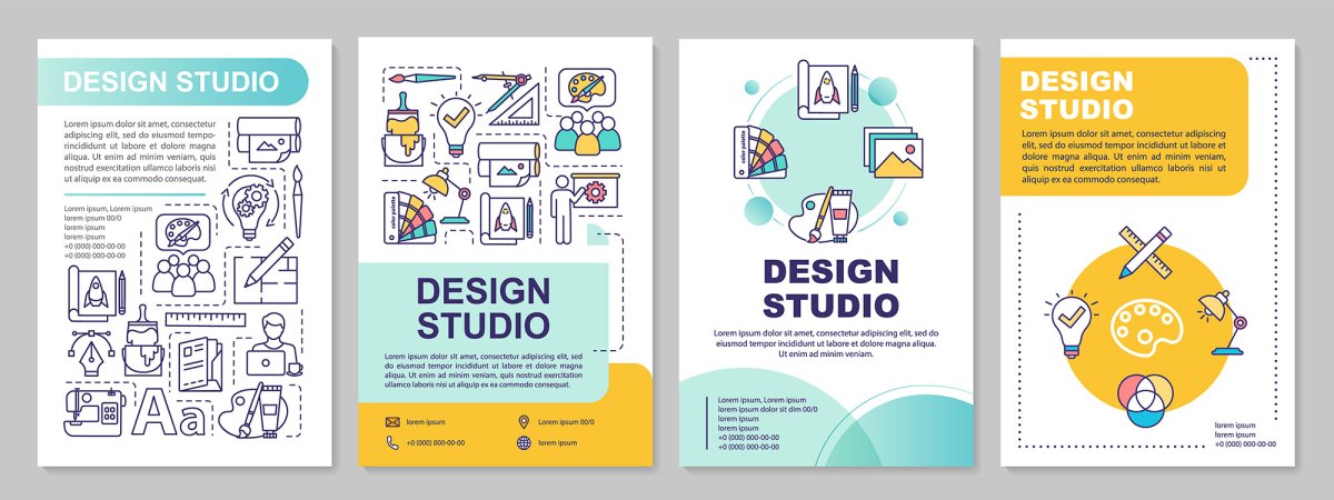 Design studio brochure template bundle