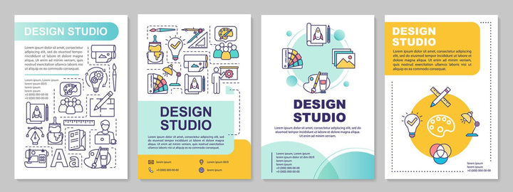 Design studio brochure template bundle
