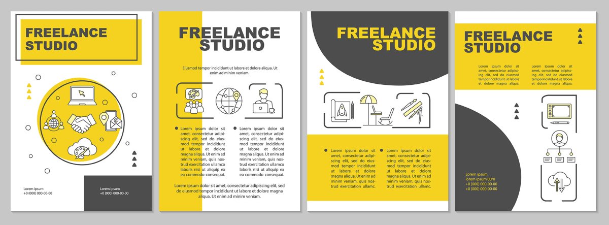 Design studio brochure template bundle