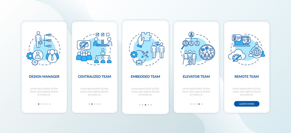 Design studio onboarding mobile app page screen bundle