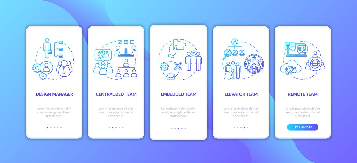 Design studio onboarding mobile app page screen bundle