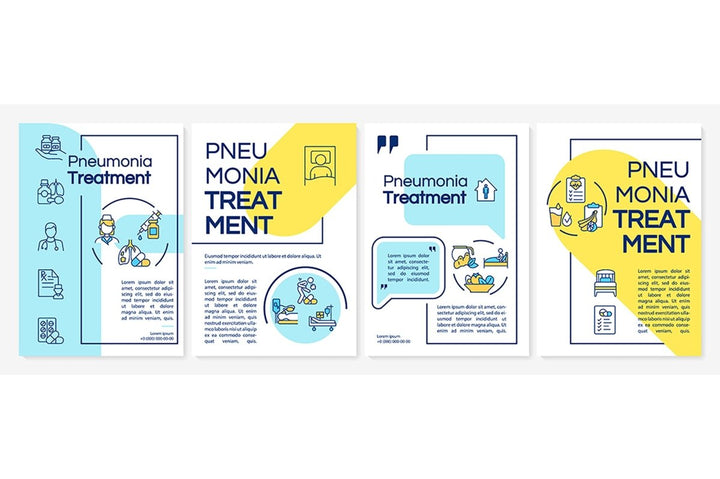 Detecting pneumonia brochure template set