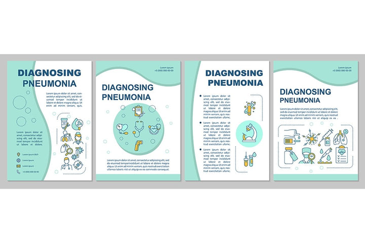 Detecting pneumonia brochure template set