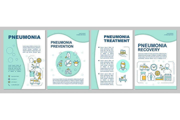 Detecting pneumonia brochure template set