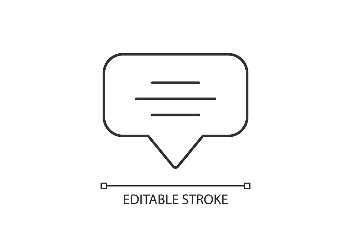 Dialogue box pixel perfect linear icons set