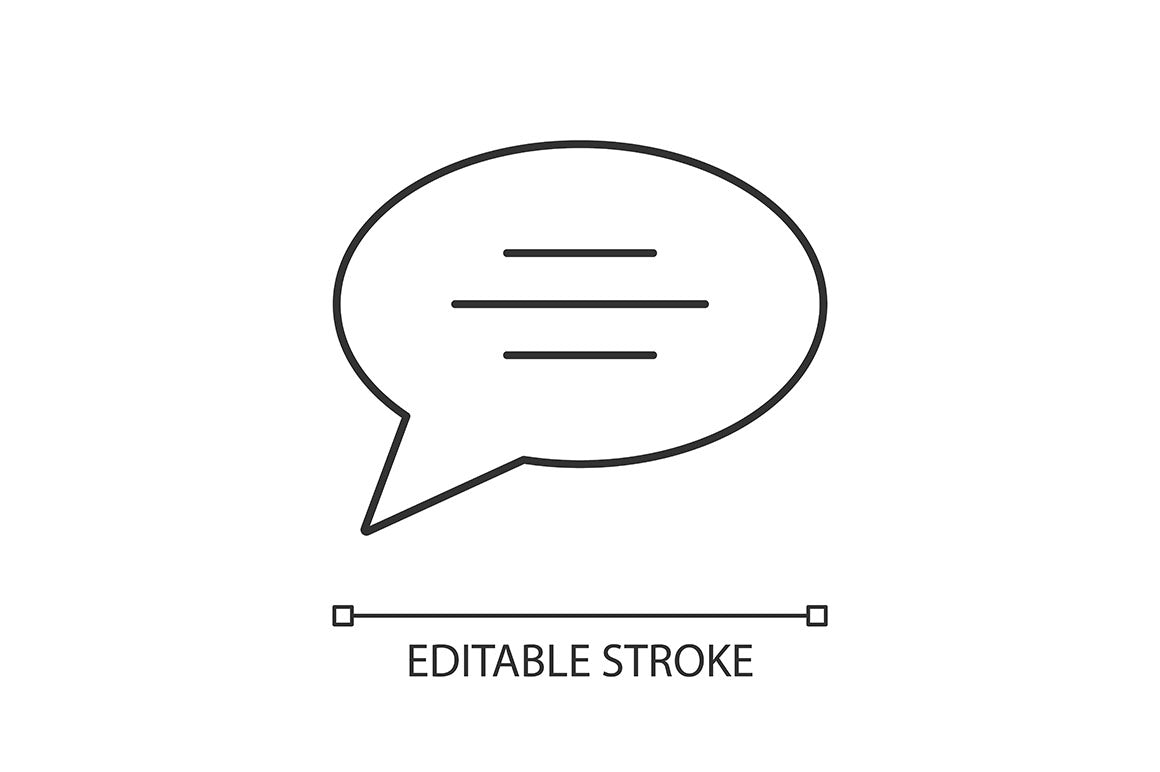 Dialogue box pixel perfect linear icons set