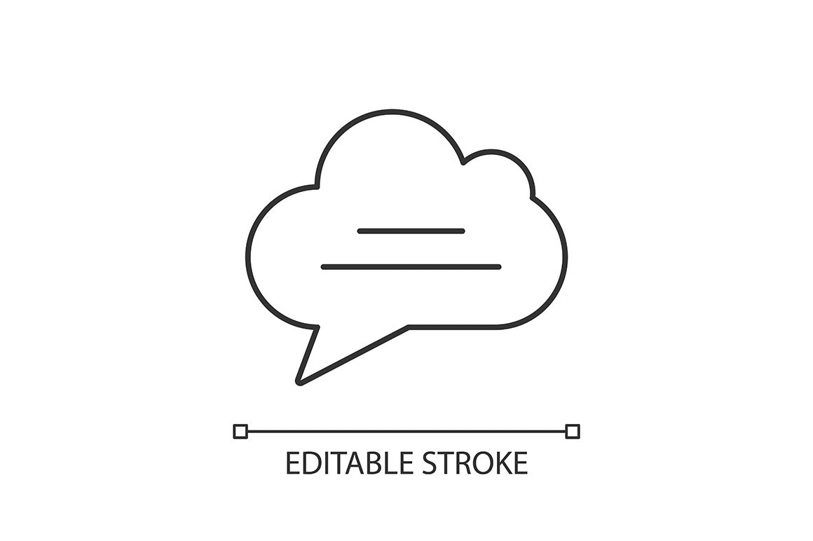 Dialogue box pixel perfect linear icons set