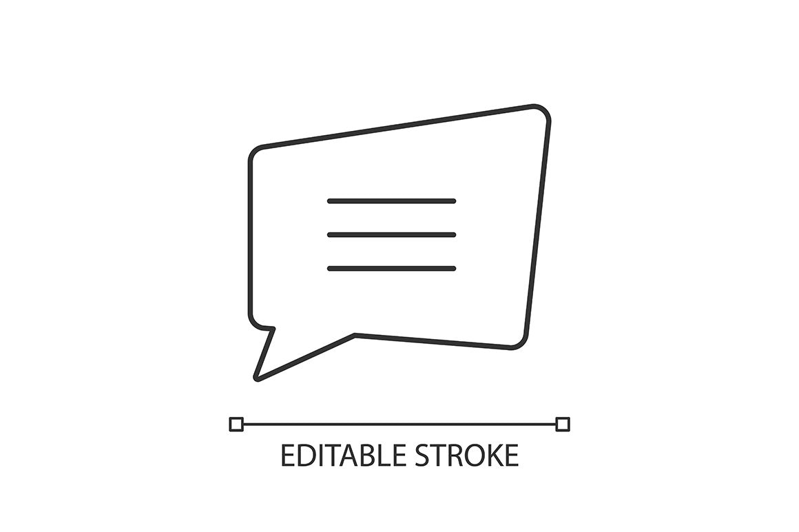 Dialogue box pixel perfect linear icons set
