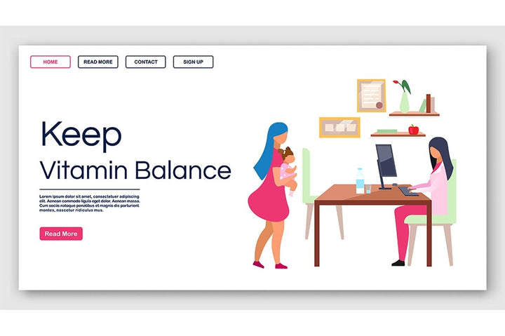 Dietilogy landing page vector template