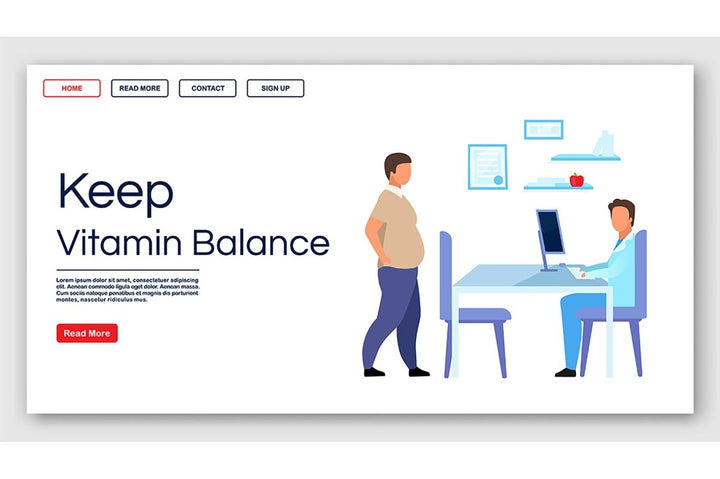 Dietilogy landing page vector template
