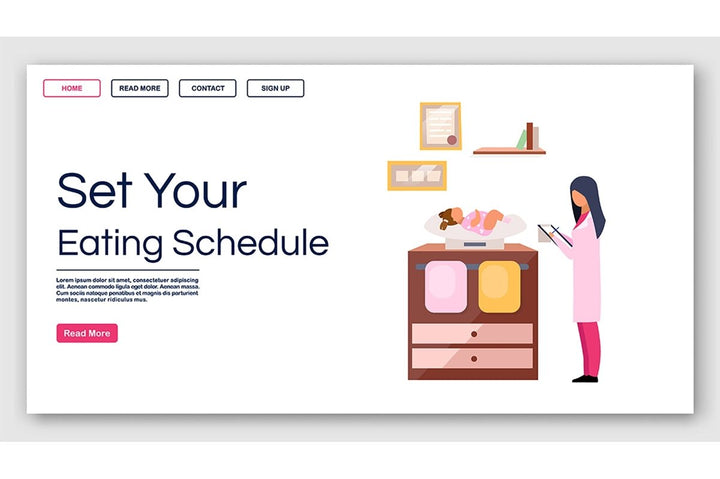 Dietilogy landing page vector template