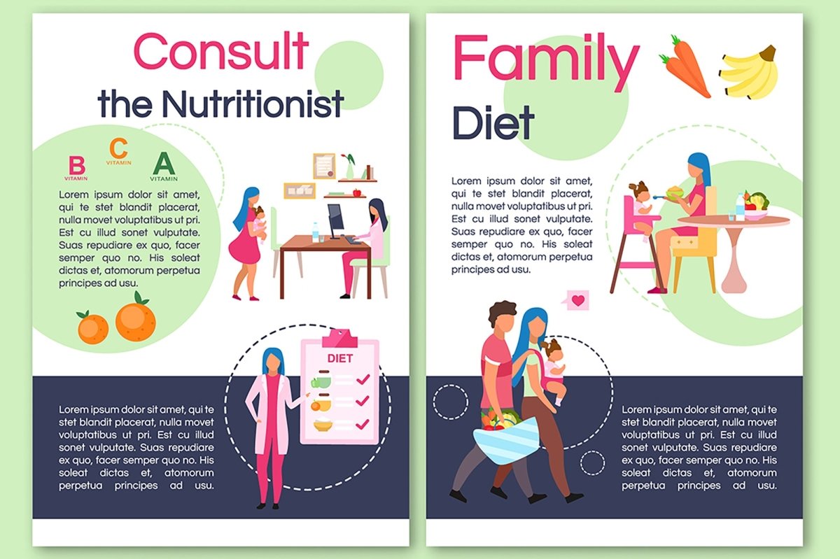 Dietology infographic, brochure template