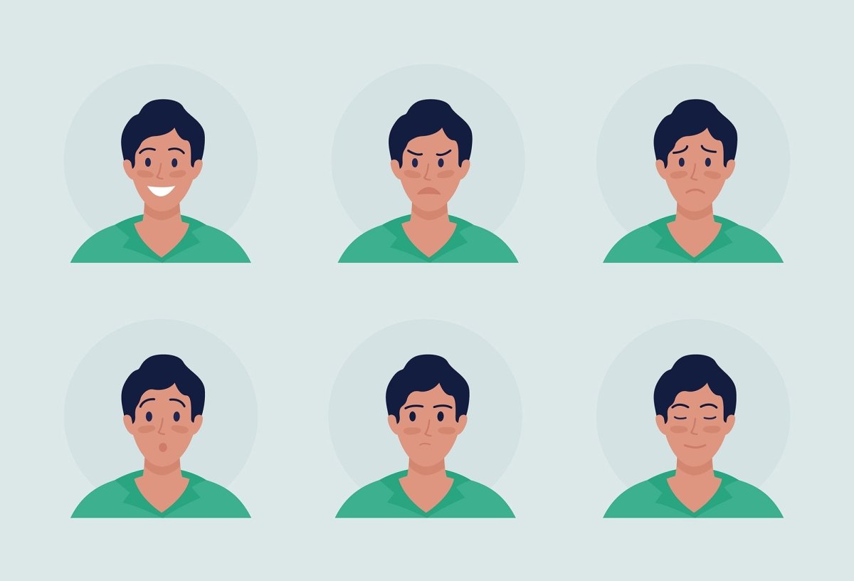 Different people color vector character avatar bundle