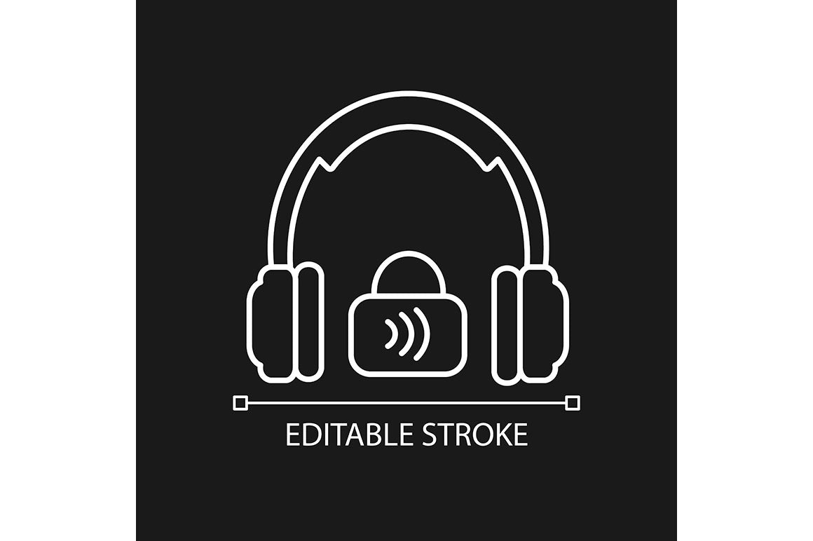 Different types of headphones linear icons set for dark and light mode