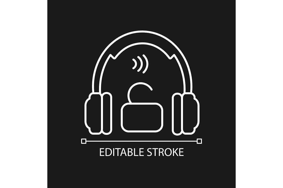 Different types of headphones linear icons set for dark and light mode