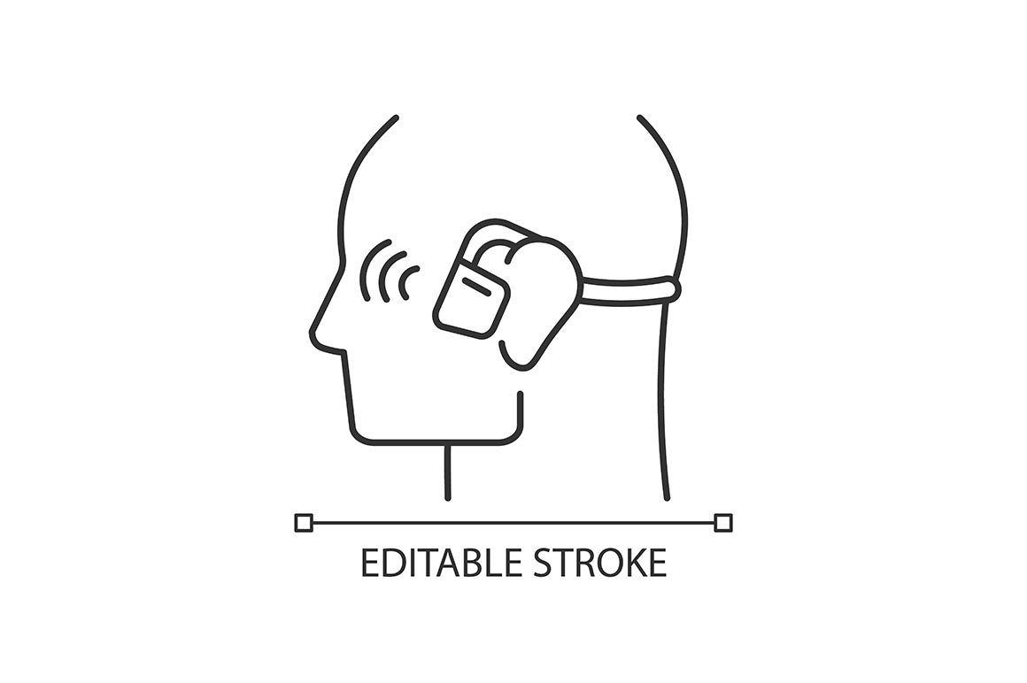 Different types of headphones linear icons set for dark and light mode