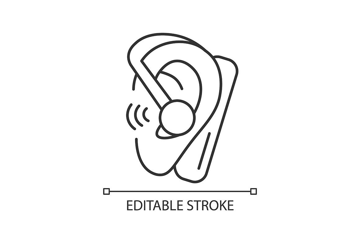 Different types of headphones linear icons set for dark and light mode