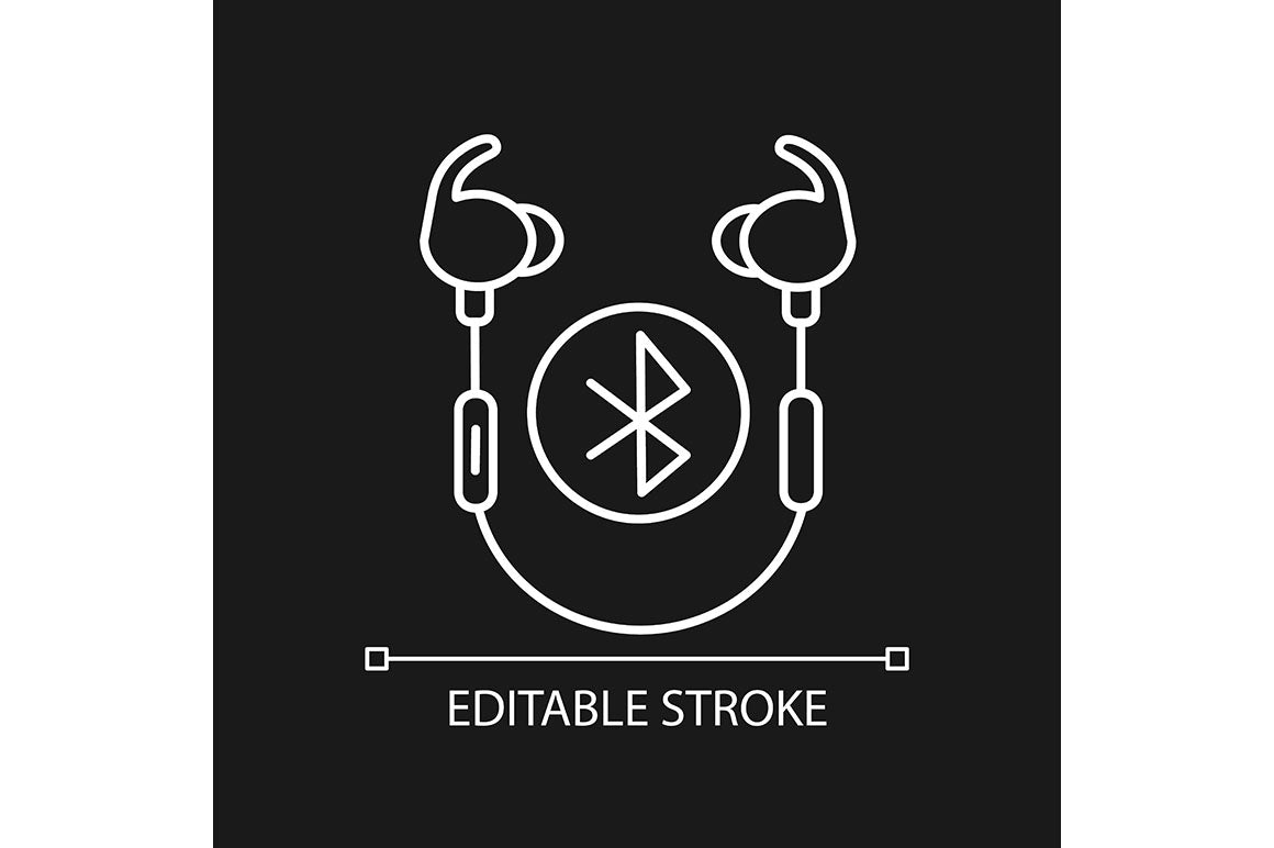 Different types of headphones linear icons set for dark and light mode