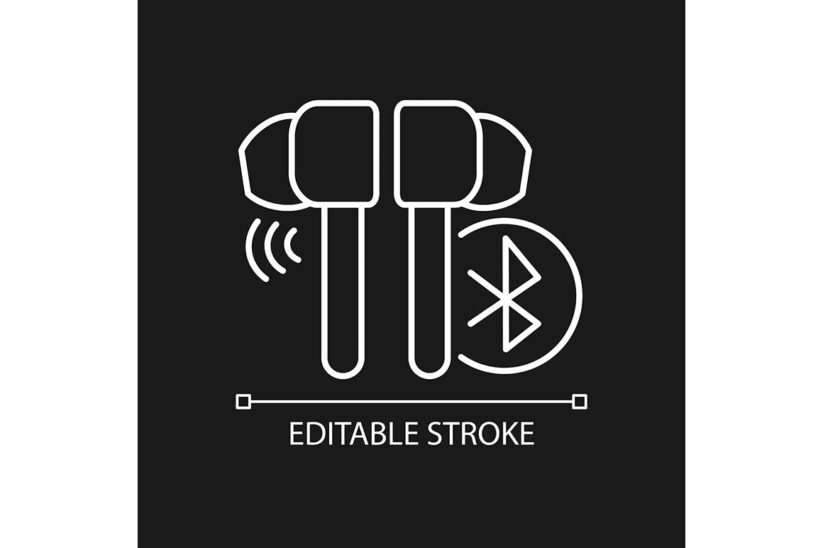 Different types of headphones linear icons set for dark and light mode