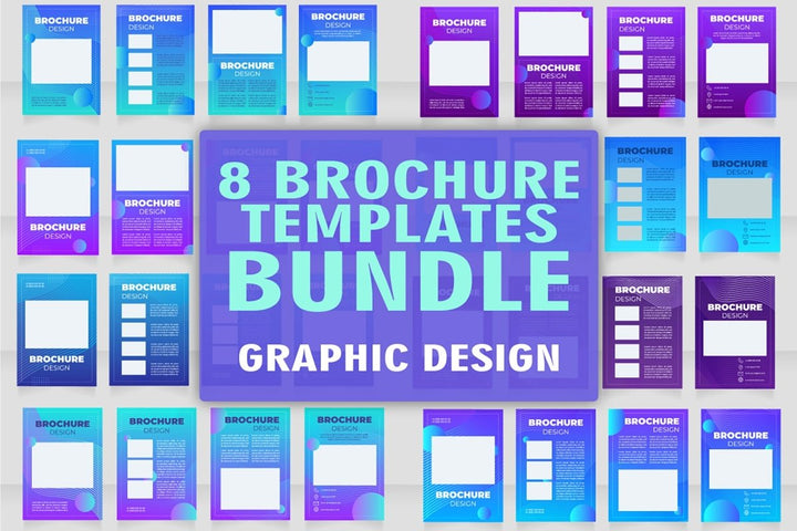 Digital art brochure template bundle