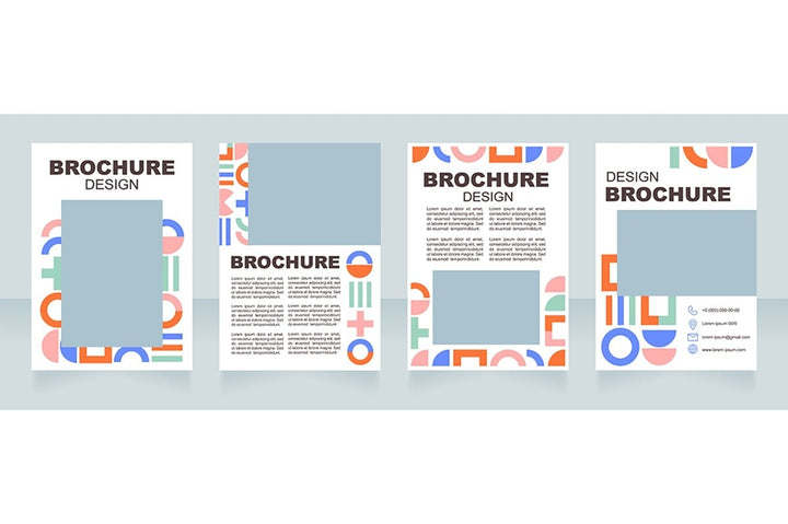 Digital illustration brochure template bundle