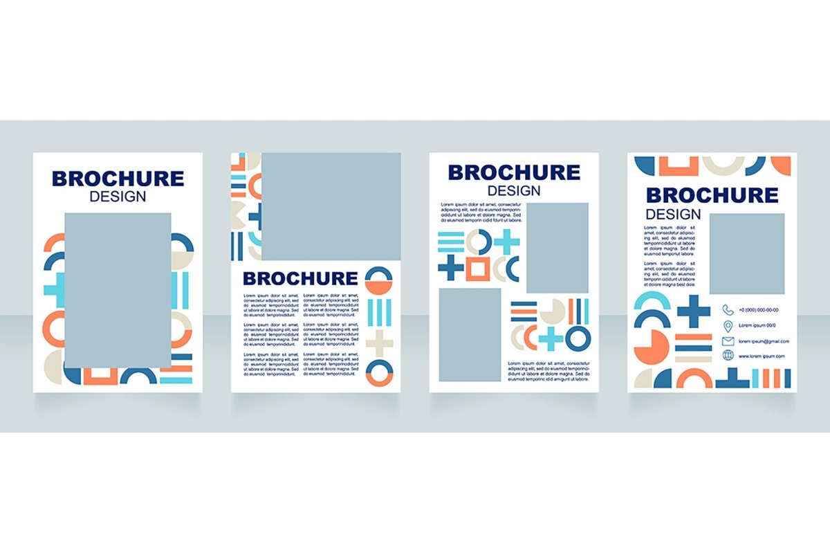 Digital illustration brochure template bundle