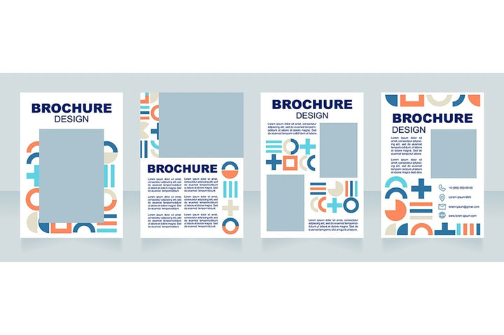 Digital illustration brochure template bundle
