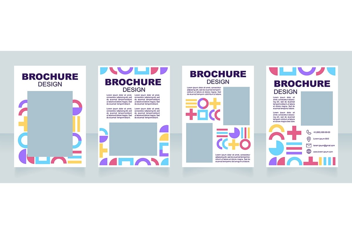 Digital illustration brochure template bundle