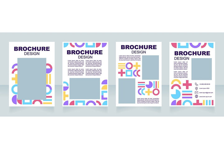 Digital illustration brochure template bundle