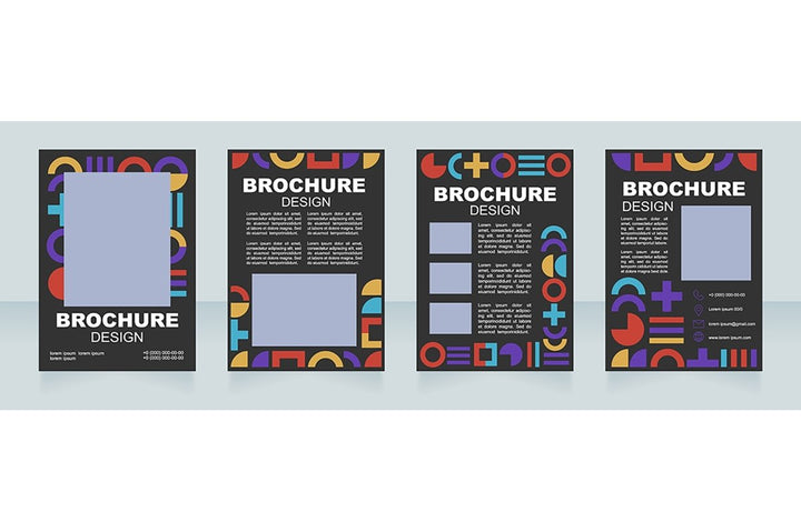 Digital illustration brochure template bundle