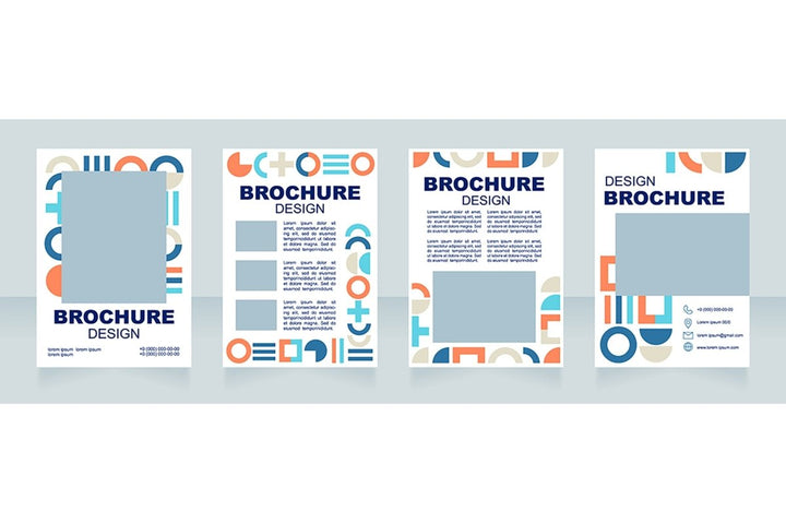 Digital illustration brochure template bundle