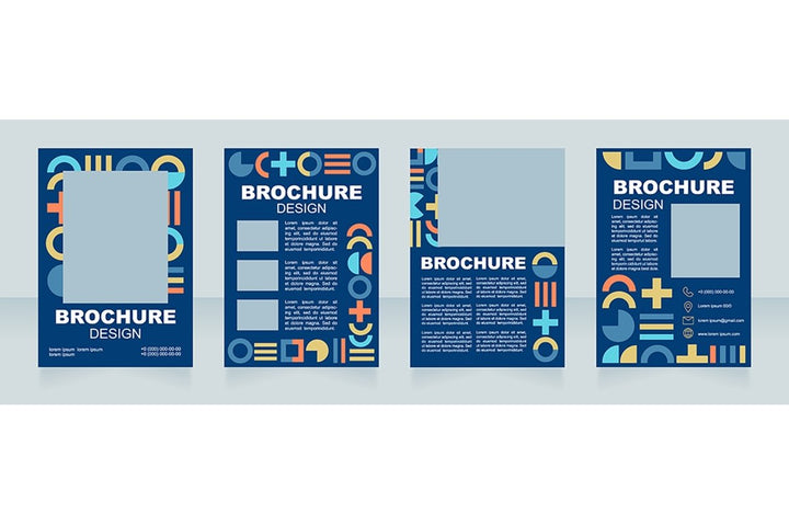 Digital illustration brochure template bundle