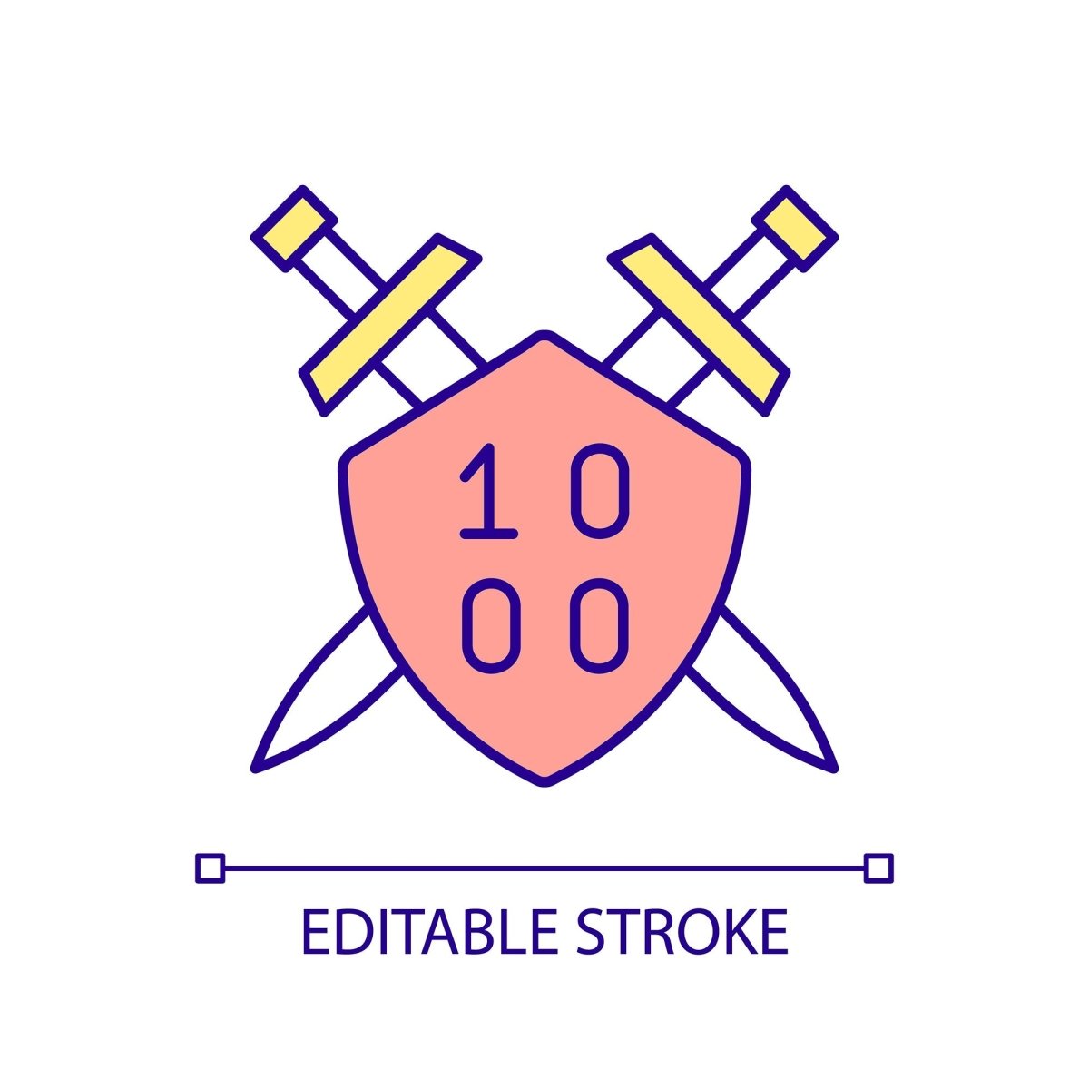 Digital security RGB color icon