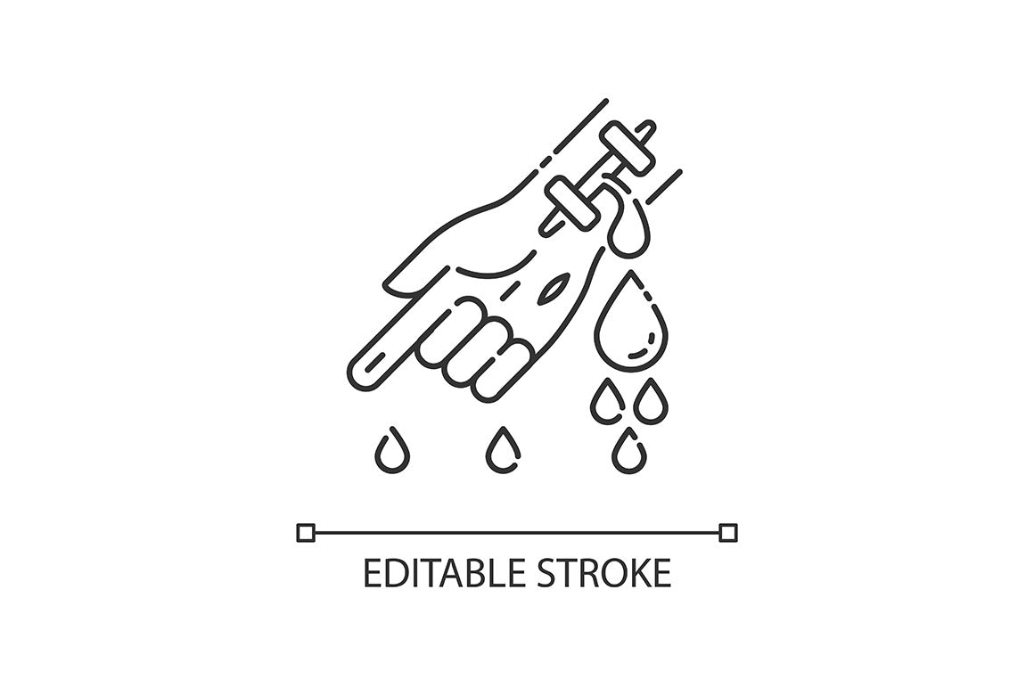 Disability types linear icons set