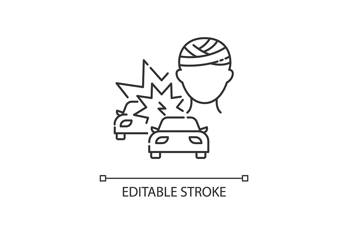 Disability types linear icons set