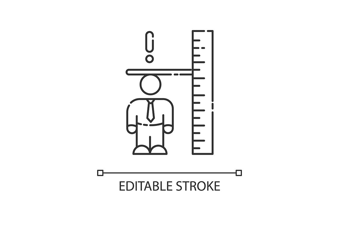 Disability types linear icons set