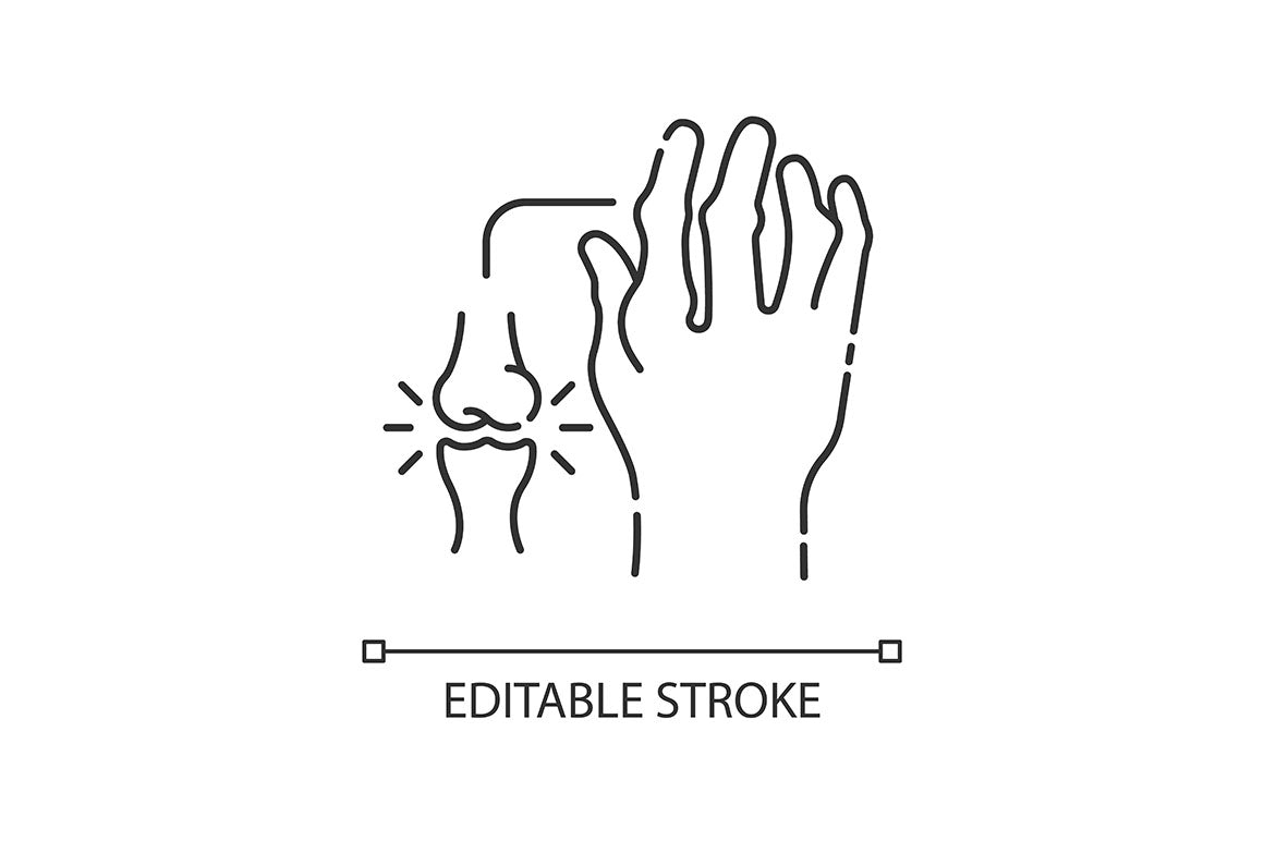 Disability types linear icons set