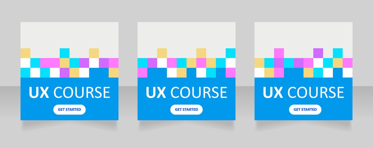Distant learning web banner design template set
