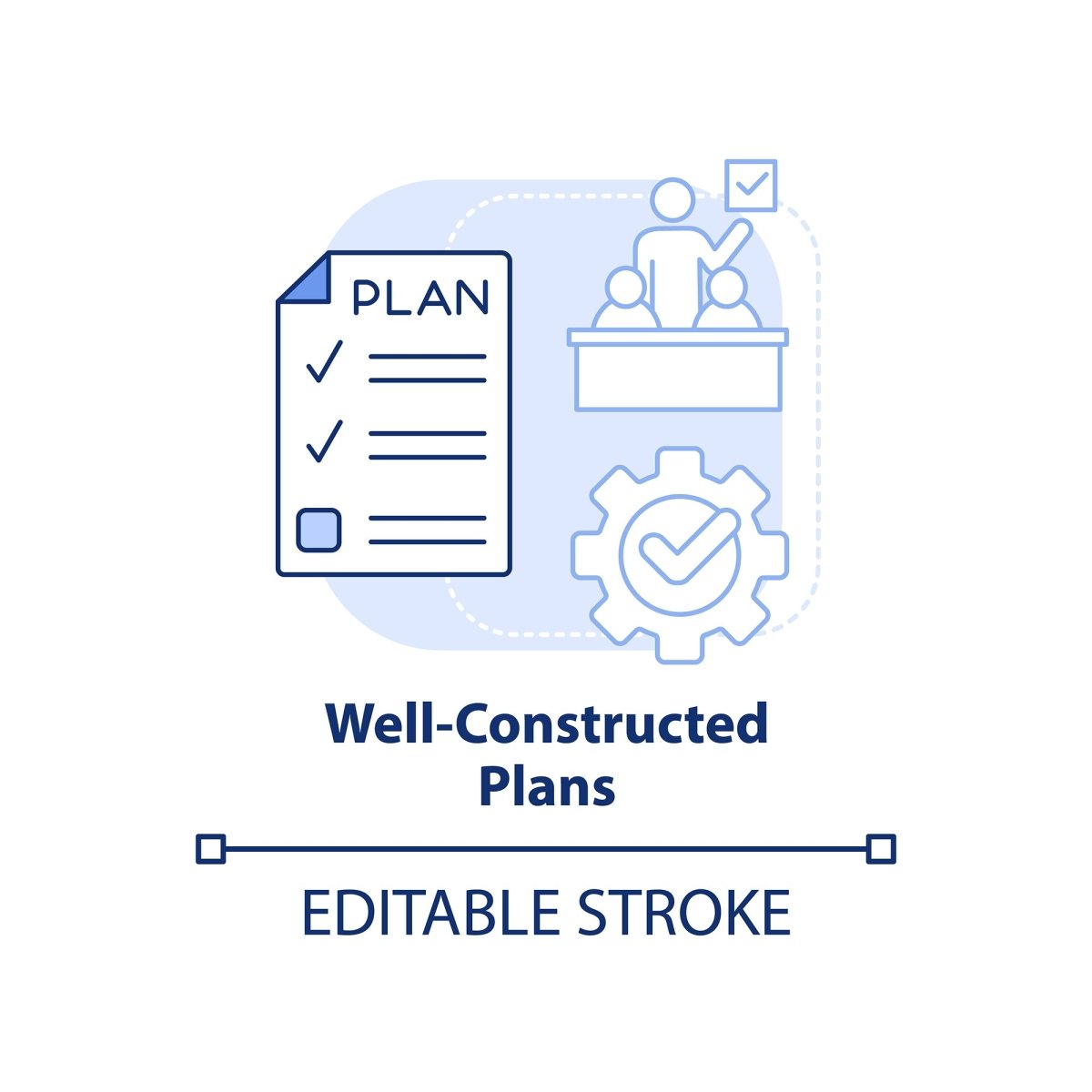 Diversity and inclusion blue concept icons set