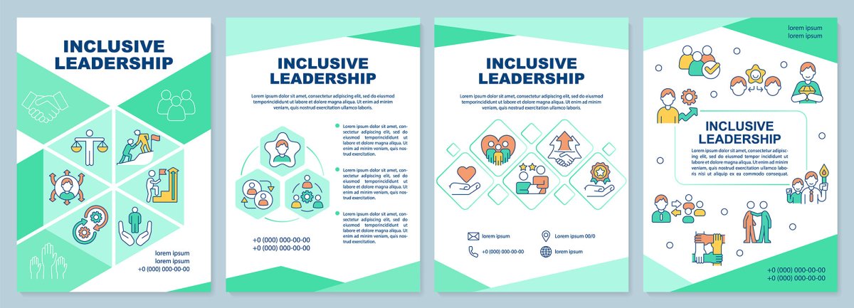 Diversity and inclusion brochure template set