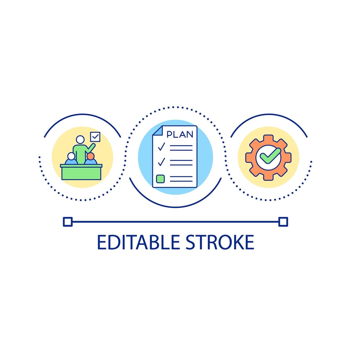 Diversity and inclusion loop concept icon set