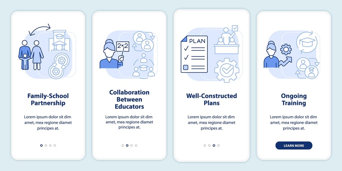 Diversity and inclusion mobile app screen set