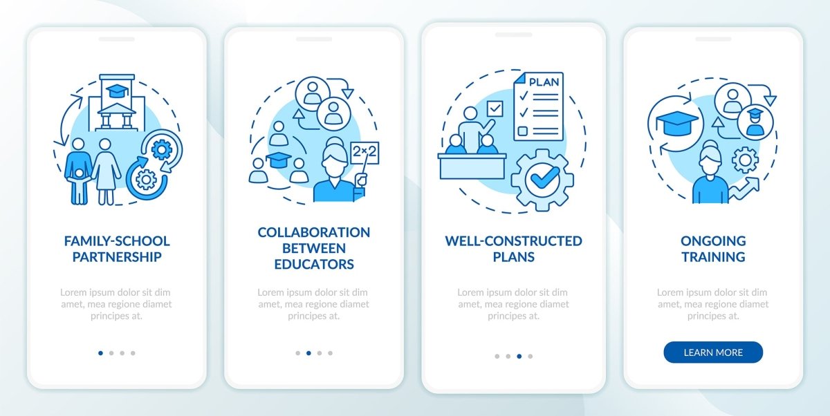 Diversity and inclusion mobile app screen set