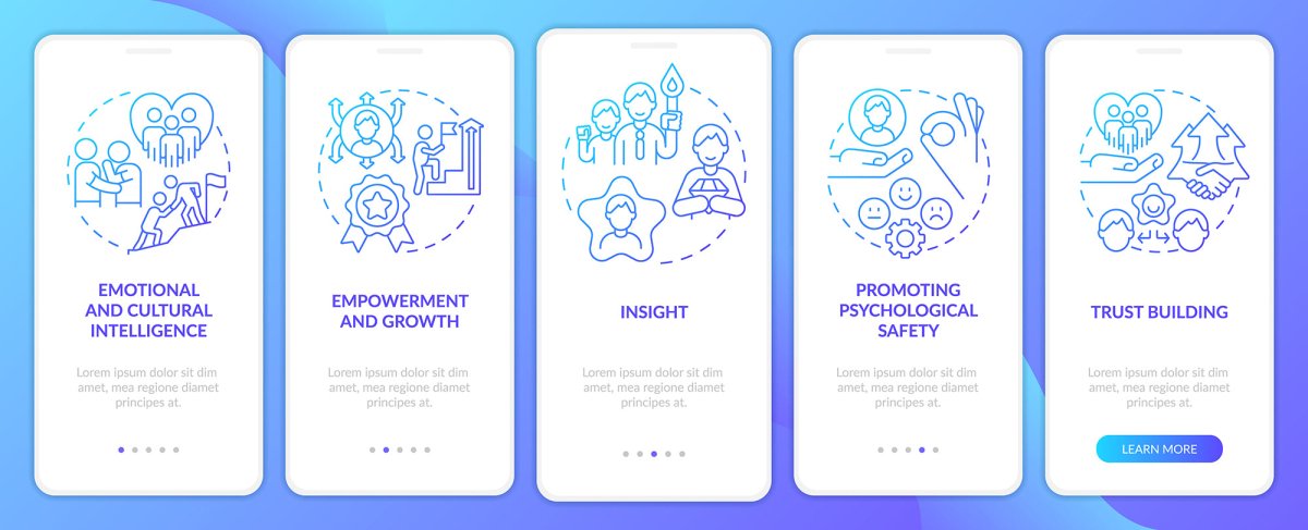 Diversity and inclusion mobile app screen set