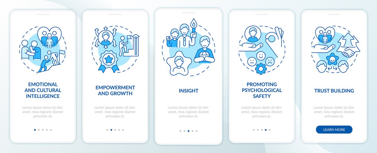 Diversity and inclusion mobile app screen set
